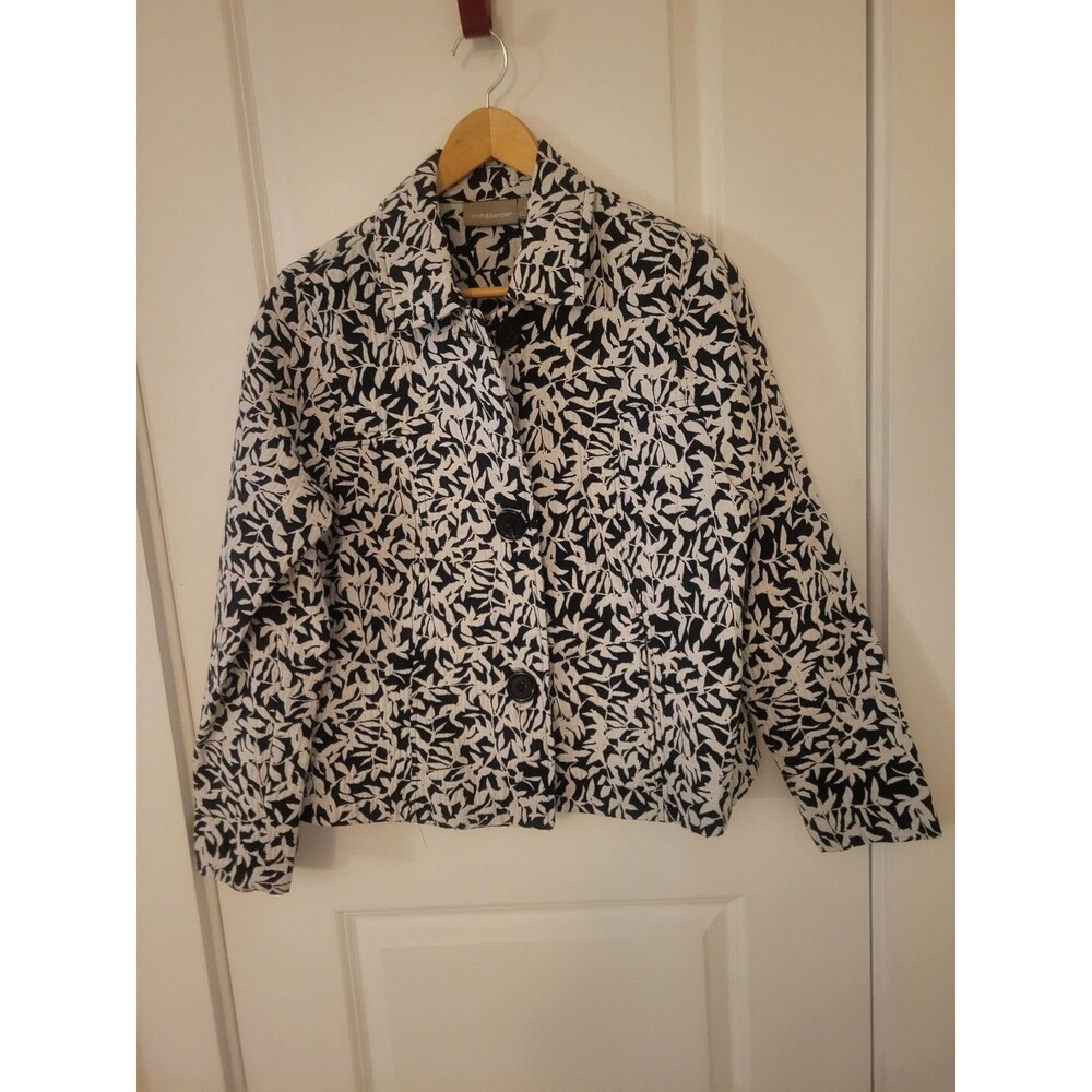 Black and white summer blazer Preppy Classic Versatile Large